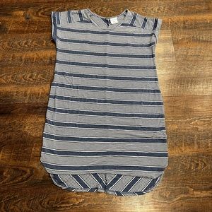 Sleep Sense Small Indigo and White Night Shirt